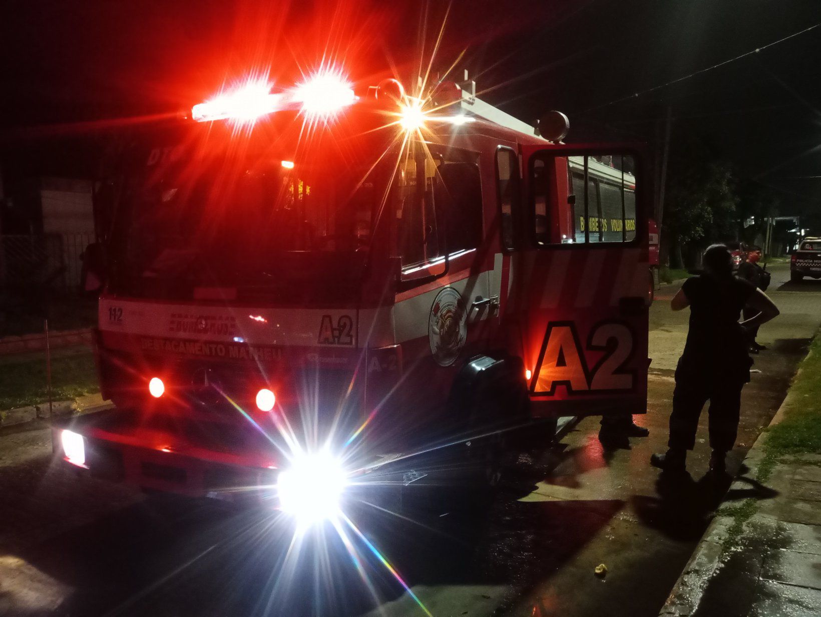 Incendio en un comercio de Matheu